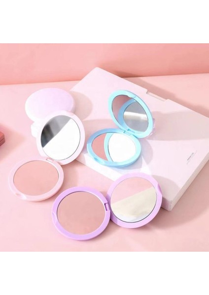 Pembe Mini Katlanır Küçük Makyaj Yuvarlak Ayna Kompakt El Dekoratif Ayna Çift Taraflı Çevirme Güzellik Giyinme Cep Kozmetik Pembe (Yurt Dışından) modelleri