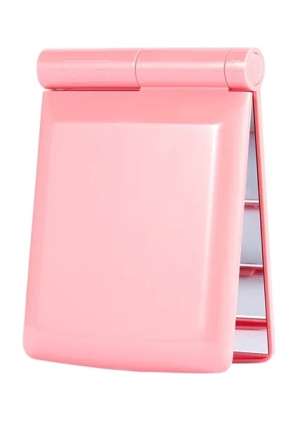 Pembe LED Işıkları Makyaj Aynası Katlanabilir Makyaj Aynası Çift Taraflı Kozmetik Ayna El Tutma Cep Makyaj Aynası Işık Güzellik Aynası (Yurt Dışından)