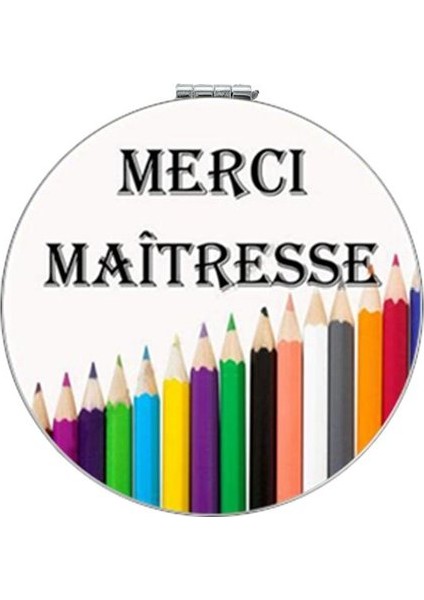 CT294 Jweıjıao Süper Maitresse Yuvarlak Cep Aynası Yeni 2019 Merci Maitresse Çift Taraflı Makyaj Masası Aynası CT290 (Yurt Dışından)