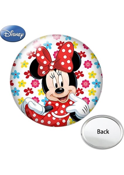 TQ439 Disney Sevimli Renkli Minnie Mouse Fotoğraf Cep Aynası 1x Dairesel Kompakt Taşınabilir Makyaj Aynaları Kızlar Için Çanta Çanta TQ431 (Yurt Dışından)