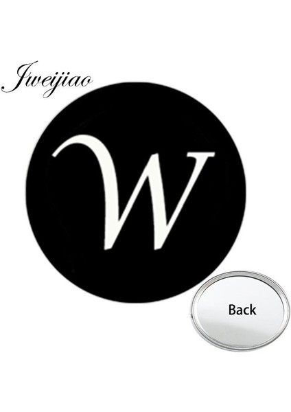 H437 Youhaken Bir Alfabe Harf Tek Taraflı Düz Cep Aynası Her Çantaya Veya Makyaj Çantasına Uygun Seyahat Çanta Aynası (Yurt Dışından)