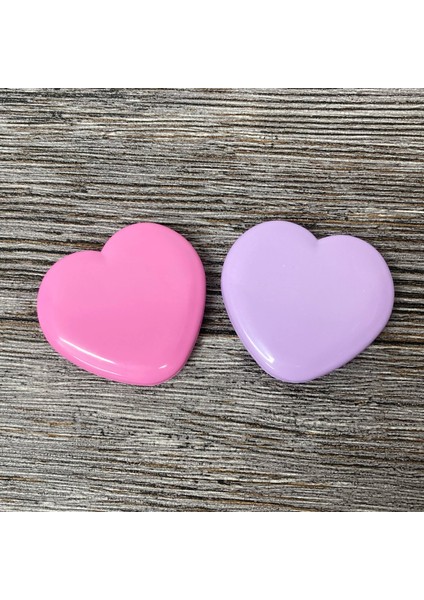 1 Pembe ve 1 Mor Sıcak Satış Kalp Şekli El Aynası, 2 Paket Yüksek Kalite Sevimli Makyaj Aynası, Popüler Cep Aynası (Yurt Dışından)