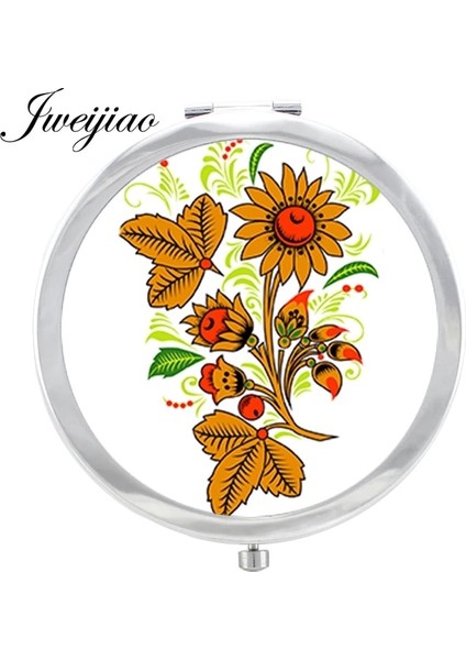 FL47 Youhaken Vintage Halk Sanatı Desenler Fotoğrafları Aksesuarlar Cep Aynası Yeni Gümüş Kaplama Cam Kubbe Katlanır Kompakt Espejos FL32 (Yurt Dışından)