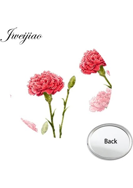 KL19 Youhaken Çiçek Fotoğrafları Baskılı Mini Tek Tarafı Düz Cep Aynası Pürüzsüz Kompakt Taşınabilir Basit Hediye Makyaj Vanity El Aynaları (Yurt Dışından) fiyatları