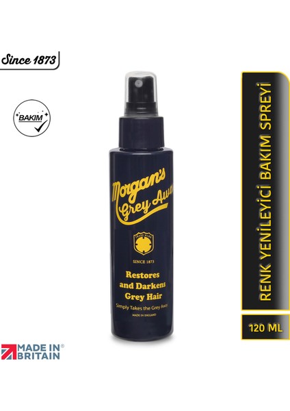 Morgan's Pomade Hair Darkening Liquid Colour Restorer Spray - Renk Yenileyici Beyaz Giderici Sprey 120 ml