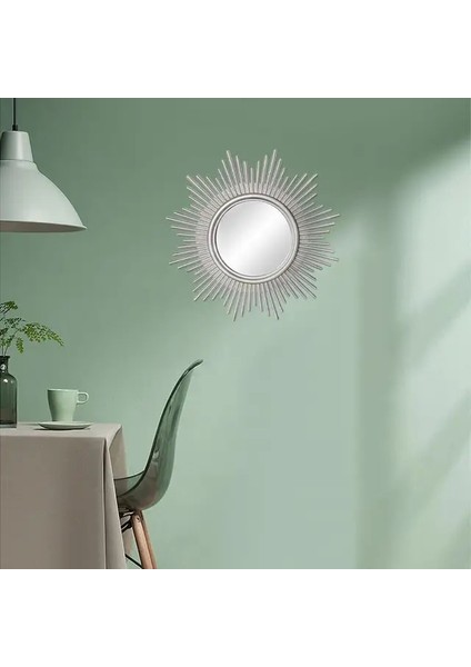 Duvara Asılı Yuvarlak Ayna, Gümüş Duvar Aynaları, Yatak Odası Vanity Hall Oda Koridoru Için Harika Dekorasyon (Yurt Dışından)