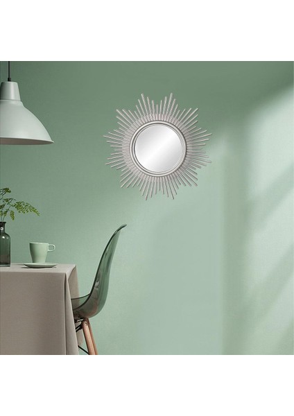 Duvara Asılı Yuvarlak Ayna, Gümüş Duvar Aynaları, Yatak Odası Vanity Hall Oda Koridoru Için Harika Dekorasyon (Yurt Dışından) fiyatları