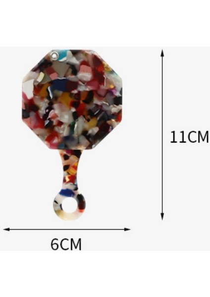 4 Sonbahar Kış Retro Poligon El Küçük Yuvarlak Ayna Asetik Asit Taşınabilir Makyaj Aynası Kadın Kızlar Için (Yurt Dışından) fırsatları