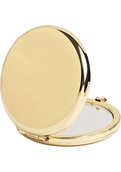 Açık Sarı Klasik Cep Aynası Büyütme Kompakt Seyahat Makyaj Aynası Gümüş/altın Taşınabilir, Katlanır, El Aynası (Yurt Dışından) fırsatları