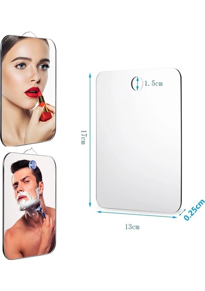 Sadece Ayna KALIN1MM Duş Banyo Aynası Banyo Araçları Akrilik Tıraş Makyaj Aynaları Tuvalet Seyahat Aksesuarları Erkekler Kadınlar Için Duvar Emme ile (Yurt Dışından)