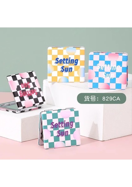 Rastgele COLOR27 Karikatür Taşınabilir Çift Taraflı Pu Küçük Ayna Öğrenci Makyaj Aynası Sevimli Küçük Ayı Kozmetik Ayna Kadın Kozmetik Araçları (Yurt Dışından)