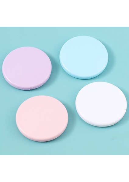 Gökyüzü Mavi 4 Renk Mini Cep Katlanır Makyaj Aynaları Kızlar Kadınlar Için Seyahat Taşınabilir Yuvarlak Cep Makyaj Masası Aynası Şekillendirici Aceesories 1 Adet (Yurt Dışından) fırsatları