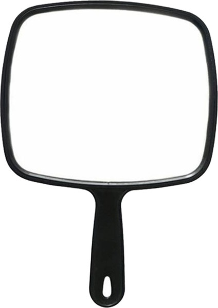 Siyah Profesyonel Salon Saç Stilisti Büyük El Aynası W/kollu Geniş Açı El Kozmetik Ayna Giyinme Kürek Salon (Yurt Dışından) indirimleri