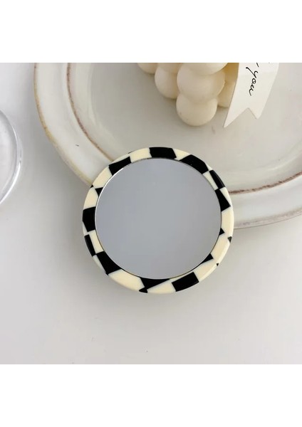 1 Yeni Sonbahar Kış Moda Retro Makyaj Aynası Kızlar Için Sevimli ve Tatlı Tarzı Asetat Makyaj Küçük Ayna (Yurt Dışından)