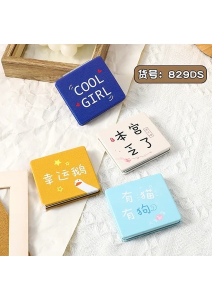 Rastgele COLOR23 Karikatür Taşınabilir Çift Taraflı Pu Küçük Ayna Öğrenci Makyaj Aynası Sevimli Küçük Ayı Kozmetik Ayna Kadın Kozmetik Araçları (Yurt Dışından)