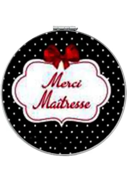 CT306 Jweıjıao Süper Maitresse Yuvarlak Cep Aynası Yeni 2019 Merci Maitresse Çift Taraflı Makyaj Masası Aynası CT290 (Yurt Dışından)