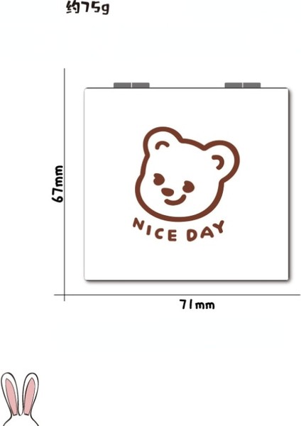 Rastgele COLOR23 Karikatür Taşınabilir Çift Taraflı Pu Küçük Ayna Öğrenci Makyaj Aynası Sevimli Küçük Ayı Kozmetik Ayna Kadın Kozmetik Araçları (Yurt Dışından) fırsatları