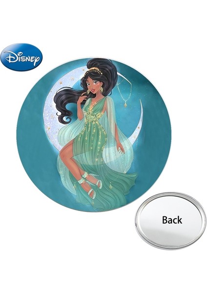 FQY619 Disney Vintage Prenses Sanat Figürü Cep Makyaj Aynası Mini Yuvarlak Rapunzel Ariel Edc Aynalar Parti Açık FQY610 (Yurt Dışından)