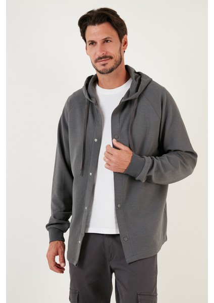 Pamuklu Kapüşonlu Relaxed Fit Gömlek Erkek Gömlek 5905468 fiyatları