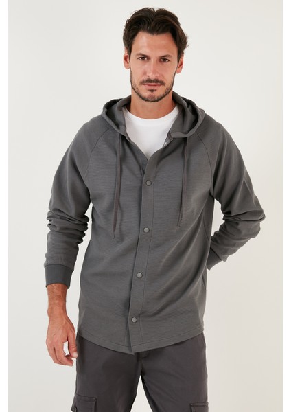 Pamuklu Kapüşonlu Relaxed Fit Gömlek Erkek Gömlek 5905468 modelleri