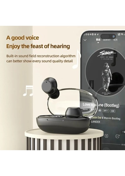 T62 Bluetooth Kulaklık Dokunmatik Kontrol Kablosuz Kulaklıklar Kulakiçi V5.3 Kulaklık Dijital Ekran ile Cep Telefonu Için Su Geçirmez (Yurt Dışından) fırsatları