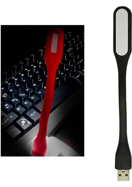 Gece Işık Lambası USB LED Mini Okuma Esnek Siyah (Yurt Dışından) fırsatları