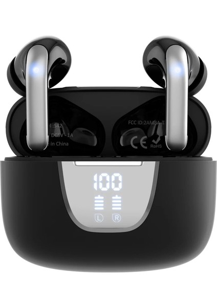 Yeni S42 Bluetooth Kulaklık 5.3 Gürültü Önleyici Tws Bluetooth Kulaklık LED Dijital Ekran ile Spor Kablosuz Kulaklık 2023 (Yurt Dışından)