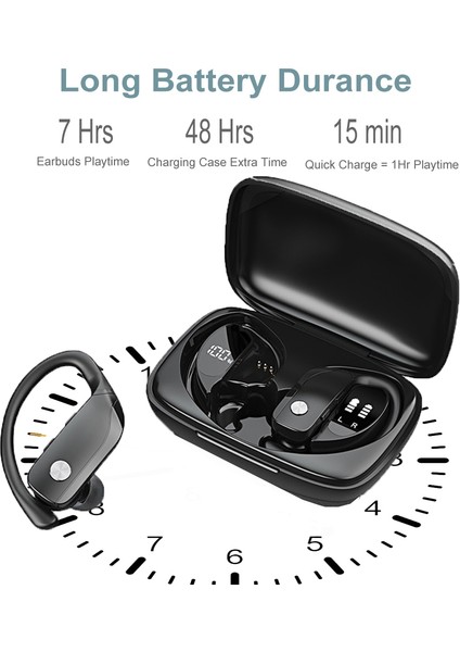 Nvahva Bluetooth Kulaklıklar Gerçek Kablosuz Kulaklık Kulak Kancası Spor Kulaklıklar Tws Bas Oyun Mikrofonlu Kulaklık Ipx5 Su Geçirmez (Yurt Dışından) fiyatları
