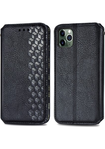 Ile Uyumlu İphone 11 Pro Max Kart Tutuculu Cüzdan Kılıfı, Pu Deri Çevirme Çubuğu Darbeye Dayanıklı Kapak (Yurt Dışından)