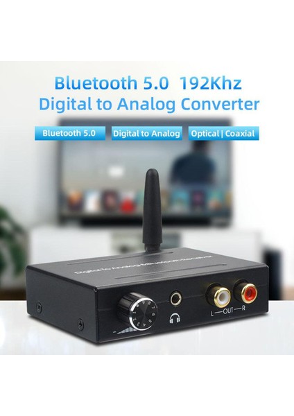 Bluetooth Önüştürücü 192KHZ Analog Alıcı/r ile Yeni (Yurt Dışından)