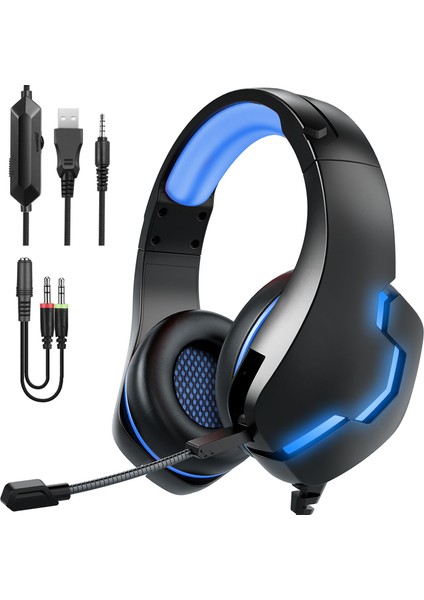 Saytay Head-Mounted Wired Headset Wire-Controlled Luminous Gaming Headset ST-001 (Yurt Dışından)