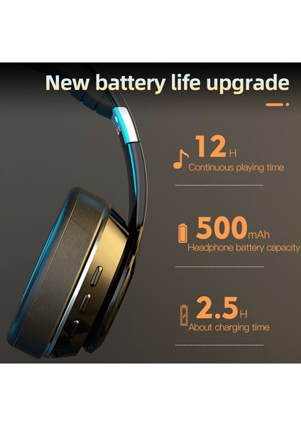 Yeni VJ320 Hifi Kulaklıklar Kablosuz Bluetooth 5.0 Katlanabilir Destek Tf Kart/fm Radyo/bluetooth Stereo Mikrofonlu Kulaklık Derin Bas (Yurt Dışından)