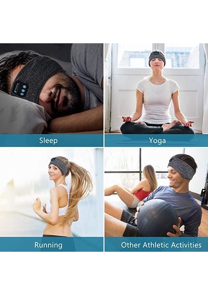 Spor Kafa Bandı ve Göz Maskesi Çift Amaçlı Bluetooth Kulaklık (Yurt Dışından)