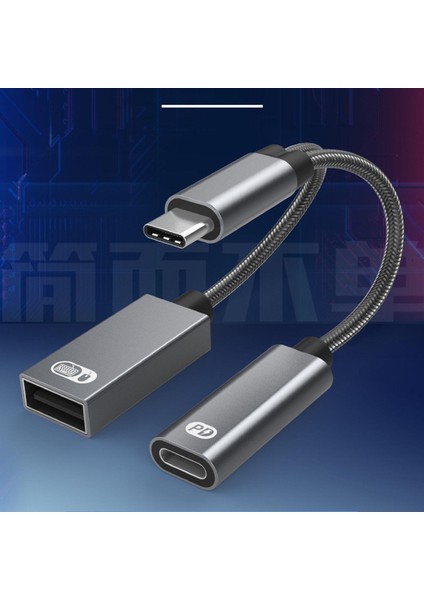 Klavye Usb2.0 Adaptü Otg Dönüştüü Gri (Yurt Dışından)