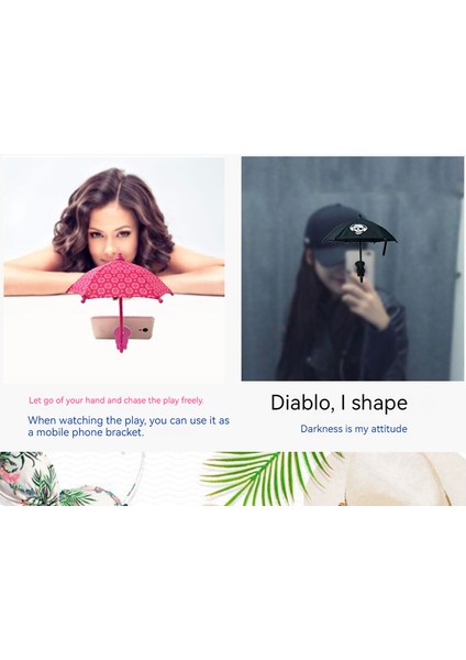 Sevimli Cep Telefonu Fotoğraf Vizör Kapağı, Güneşlik, Kişiselleştirilmiş Küçük Şemsiye, Cep Telefonu Tutucusu - Rose Red Daisy (Yurt Dışından) fiyatları