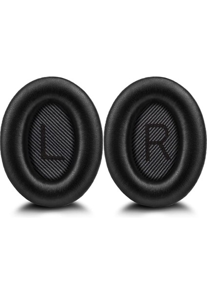 Bose Quiet Comfort 35 Replacemen Ear Cushions Kit Soft Protein Leather Replacement Ear Pad For Bose Qc 35/25 / 15 Qc2 / Ae2 / AE2I / AE2W / Sound Link/sound True (Black) (Yurt Dışından)