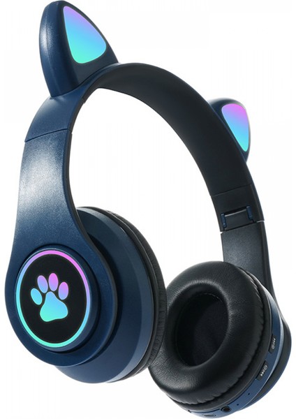 Cat Ear Bluetooth Headset, LED Light Earpiece Headset, Volume Control And Foldable Headphones For Tablet /pc/ipad/ Phone, Gift For Boys And Girls (Yurt Dışından)