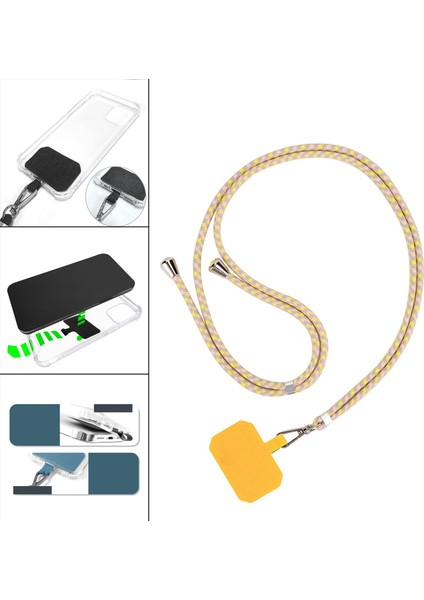 Ayarlanabilir Uzunluk Akıllı Telefon Askısı Evrensel Donanım Aksesuarları Sarı Gri Sarı (Yurt Dışından) fırsatları