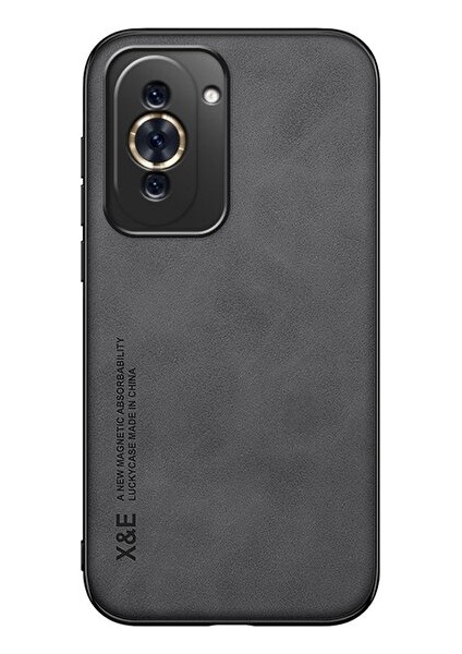 Huawei Nova 10 Pro 4g Cilt Touch Anti-Drop Geri Kılıf Pu Deri Kaplamalı Tpu+Pc Koruyucu Kılıf Araç Montaj Metal Sayfası (Yurt Dışından)