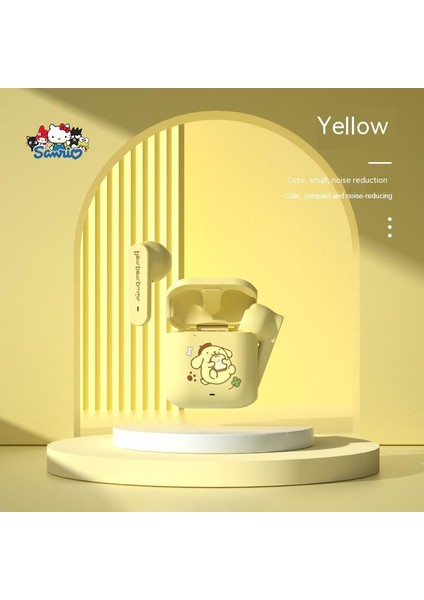 Sanrio Mini Bluetooth Kulaklık Kablosuz Karikatür Hediye Tws Siyah Teknoloji Özel Modelin Sevimli Sıkı Seçimi Ortak Markalı Başlık (Yurt Dışından)