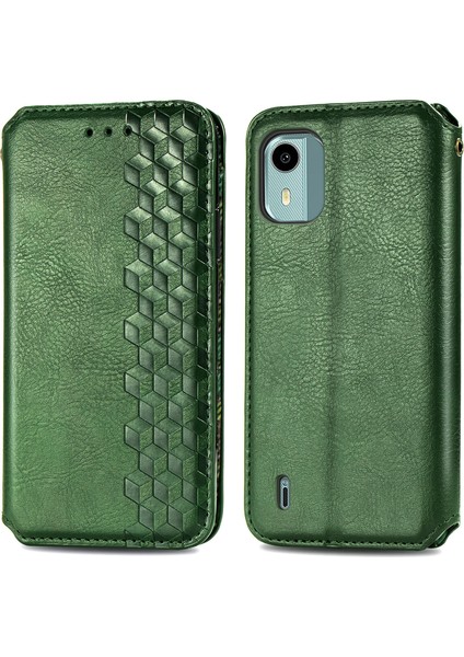 Ile Uyumlu Nokia C12 Kart Tutuculu Cüzdan Kılıfı, Pu Deri Çevirme Çubuğu Darbeye Dayanıklı Kapak (Yurt Dışından) fiyatları