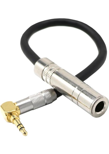 3,5 mm 90 Derece 1/4 Jak Fişi - 6,35 1/8 Stereo Adapt (Yurt Dışından)