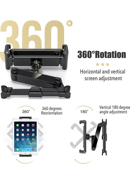 Teleskopik Araba Arka Yastık Telefon Tutucu Tablet Dönen Araba Koltuğu Arka Standı Kafalık Braketi Tablet Telefon Için 5-13 Inç (Yurt Dışından) fiyatları