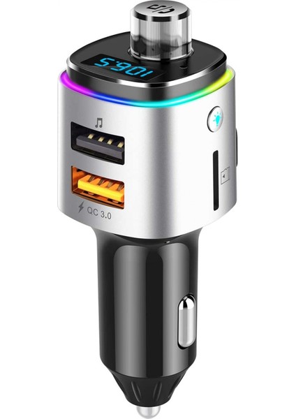Sl-Bt225 Bluetooth V5.0 Çift Usb Qc3.-03.6v-12v/3a Fm Transmitter (Yurt Dışından) modelleri