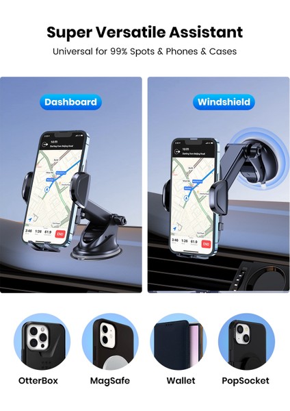 Topk Araç Telefonu Tutucu Dağı Cep Telefonu Montajı Araç Kontrol Paneli ve Evrensel Arabalar Için Ön Cam 360° Dönebilen Cep Telefonu Tutucu (Yurt Dışından) indirimleri