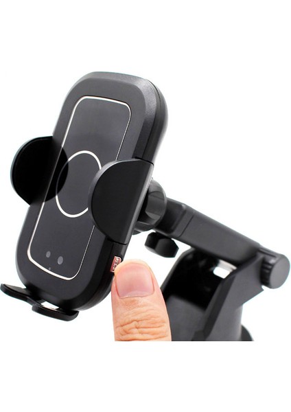 Qi 10W Otomatik Sıkma Araba Bluetooth Kulaklık Telefon Tutucu Kablosuz Şarj-Saf Şarjlı Tutucu (Bir Set) (Yurt Dışından)
