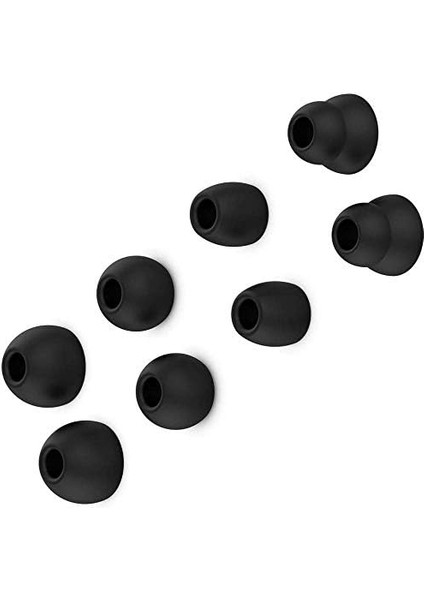 Replacement Earbuds Silicone Ear Buds Tips Compatible With Beats By Dr Dre Powerbeats Pro Wireless Earphones (Black 8pcs) (Yurt Dışından)