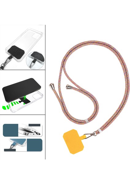 Akıllı Telefonlar Için Çıkarılabilir Ayarlanabilir Cep Telefonu Ipi Askıları Yellowrainbow Yellow (Yurt Dışından) indirimleri