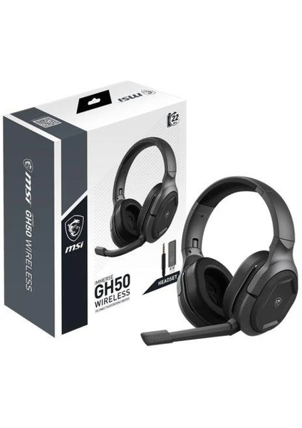 GG IMMERSE GH50 WIRELESS HEADSET DUSUK GECIKMELI USB DONGLE ILE 2.4GHZ KABLOSUZ BAGLANTI BASS GUCLENDIRICI 50 MM NEODYMIUM SURUC