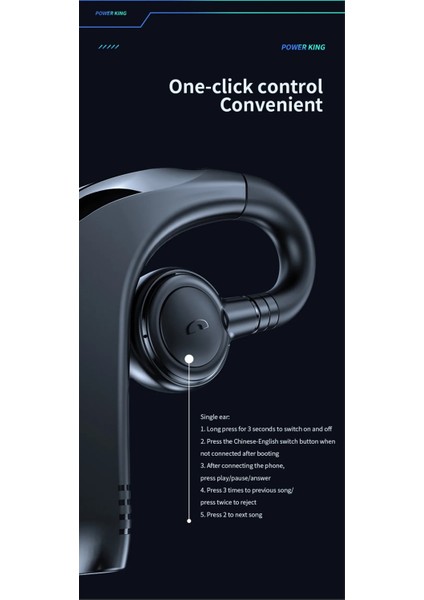 Kebidu Bluetooth 5.2 Kablosuz Iş Kulaklığı 20 Saat Uzun Pil Ömrü Büyük Kapasiteli Mikrofonlu Tek Taraflı Kulaklık (Yurt Dışından) indirimleri